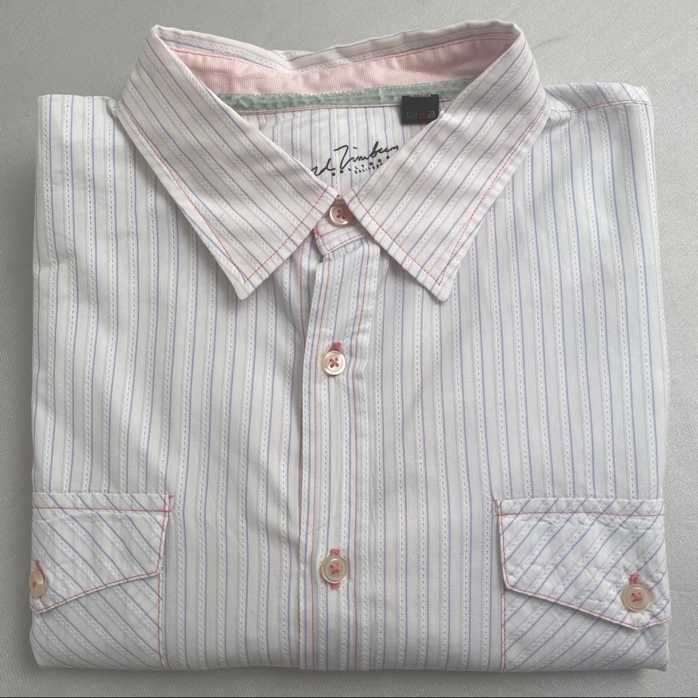 Arnold Zimberg pinstriped button down shirt